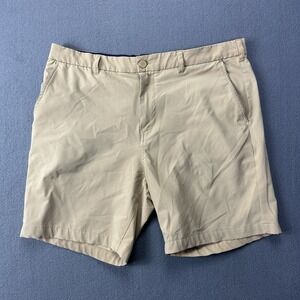 Mizzen Main Shorts Mens 36 Tan Helmsman Slim Fit 8" Performance Chino Golf